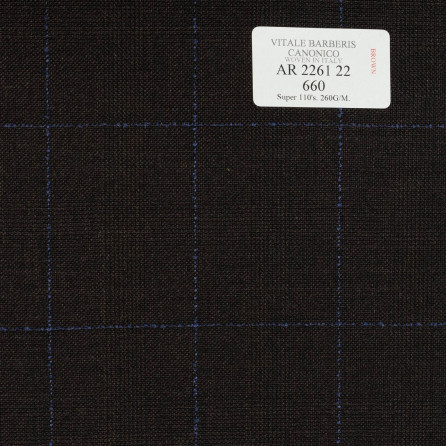 AR 2261 22 CANONICO - 100% Wool - Đen Caro
